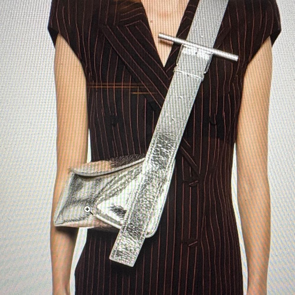 Alexander McQueen Silver Crossbody Bag